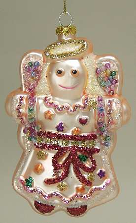 Scottish Christmas Ornaments Gingerbread Angel - No Box