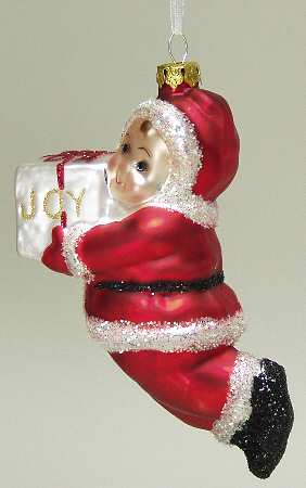 Scottish Christmas Ornaments Jumping For Joy-Santa Baby - Boxed