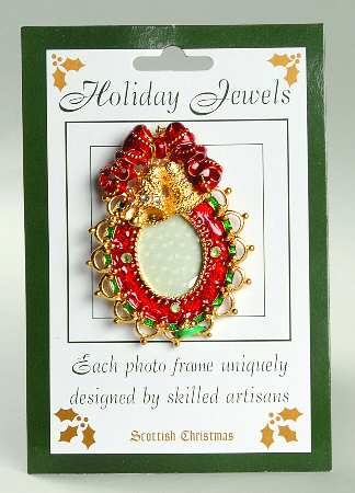 Scottish Christmas Ornaments Metal Frame Ornament - No Box