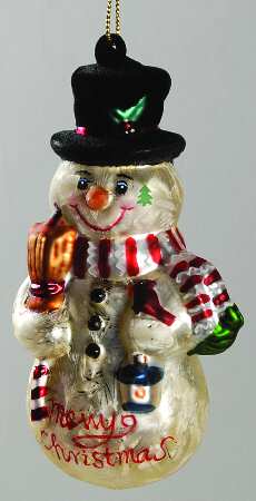 Scottish Christmas Ornaments Snowman-Merry Christmas - No Box