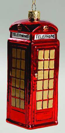 Scottish Christmas Ornaments English Phone Booth - No Box