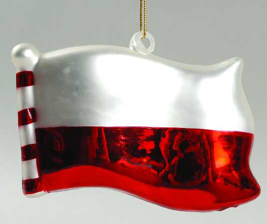 Scottish Christmas Ornaments Polish Flag - No Box