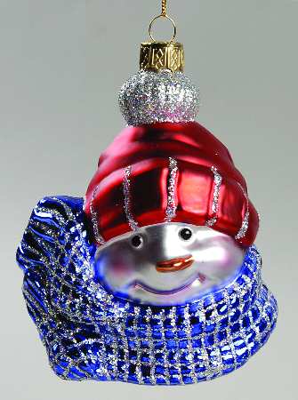 Scottish Christmas Ornaments Snowman With Scarf & Hat - No Box