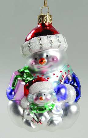 Scottish Christmas Ornaments Snowman & Snow Baby - No Box