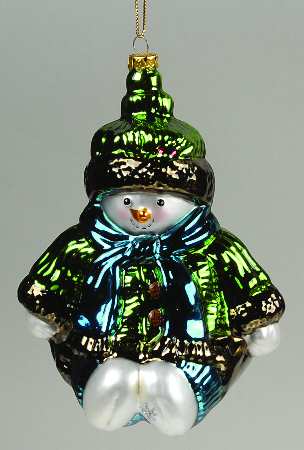 Scottish Christmas Ornaments Snowflake Friend-Blue & Green - No Box