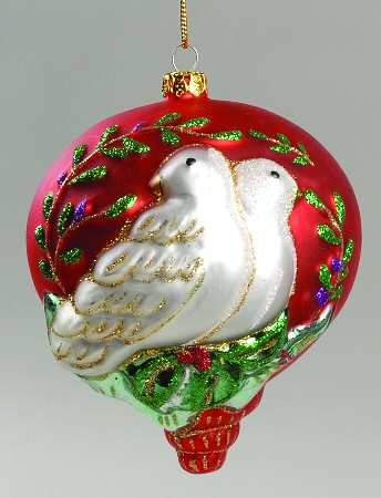 Scottish Christmas Ornaments Christmas Doves-Red - No Box