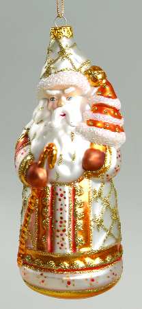 Scottish Christmas Ornaments Old World Santa-Gold - No Box