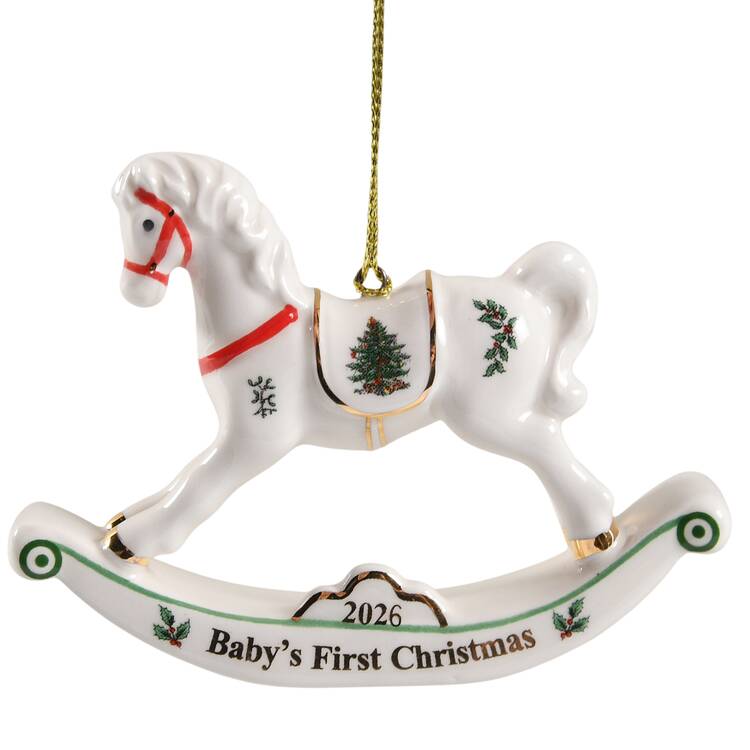 Baby's First Christmas Rocking Horse - Boxed