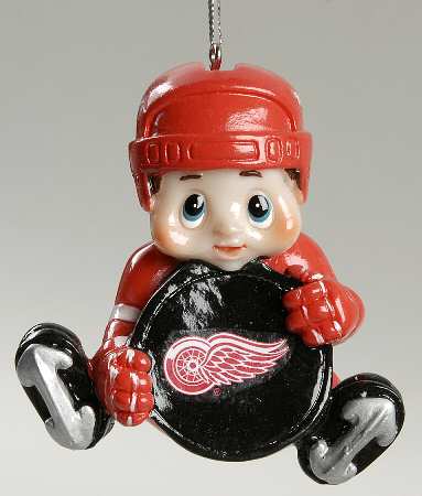 LITTLE PLAYER NHL ORNAMENTS Detroit Red Wings - No Box