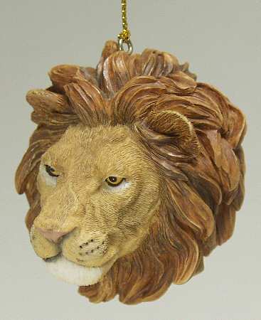 Resin Animal Ornaments Lion Head - No Box