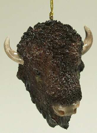 Resin Animal Ornaments Bison Family - No Box