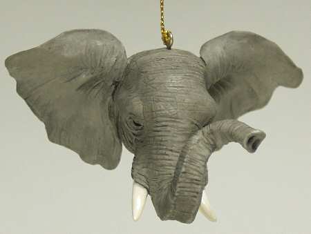 Resin Animal Ornaments Elephant Head - No Box
