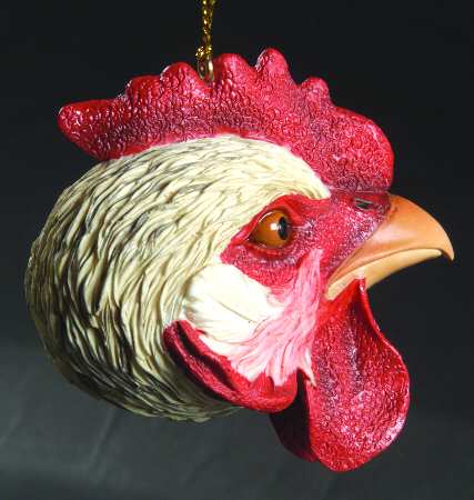 Resin Animal Ornaments Chicken Head - No Box