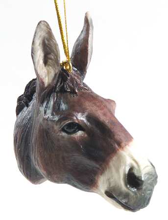 Resin Animal Ornaments Donkey Head - No Box