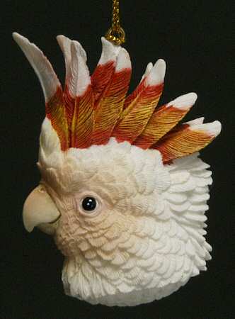 Resin Animal Ornaments Cockatoo Head - No Box