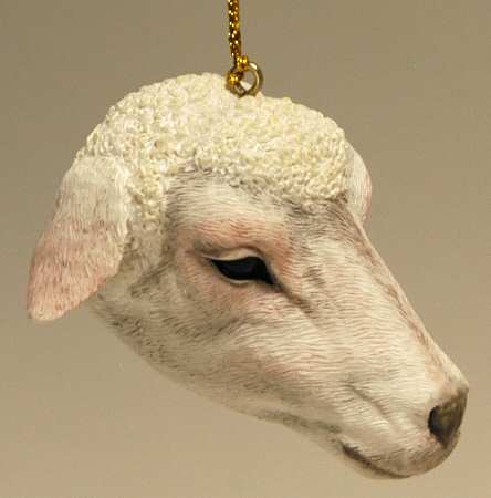 Resin Animal Ornaments Sheep Head - No Box