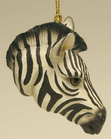 Resin Animal Ornaments Zebra Head - No Box