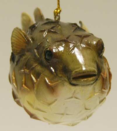 Resin Animal Ornaments Blowfish - No Box