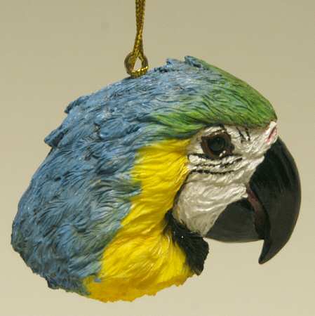Resin Animal Ornaments Macaw Parrot Head - No Box