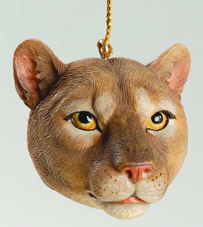 Resin Animal Ornaments Mountain Lion Head - No Box