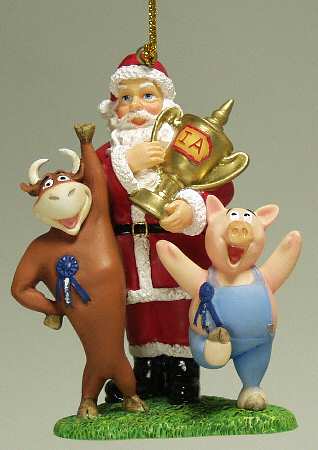 State Santa Ornaments Iowa - No Box