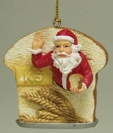 State Santa Ornaments Kansas - No Box