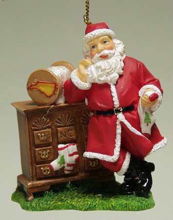 State Santa Ornaments North Carolina - No Box