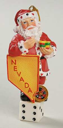 State Santa Ornaments Nevada - No Box