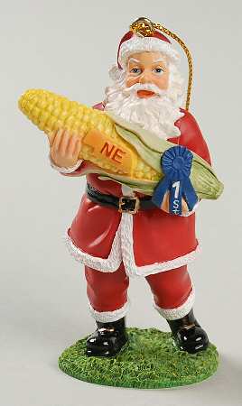 State Santa Ornaments Nebraska - No Box