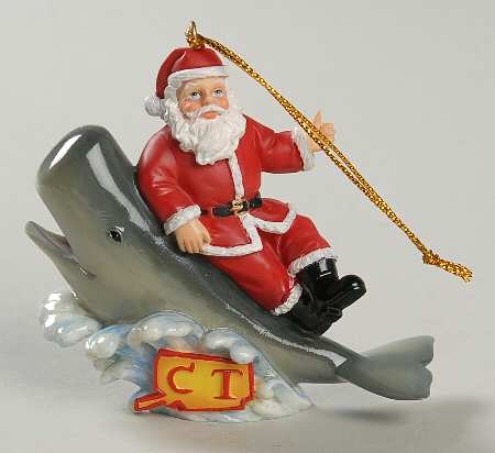State Santa Ornaments Connecticut - No Box