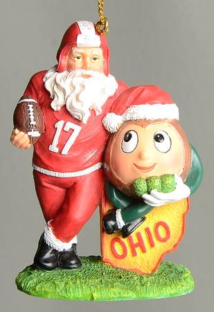 State Santa Ornaments Ohio - Boxed