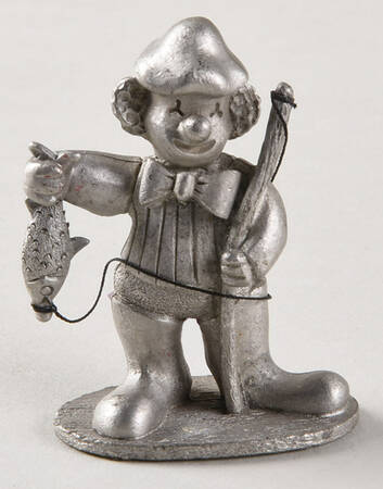 Spoontiques Miniature Figurines Clown Fishing - No Box