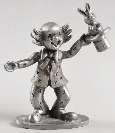 Spoontiques Miniature Figurines Clown With Rabbit In Hat - No Box