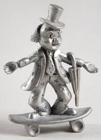Spoontiques Miniature Figurines Clown Skateboarding - No Box