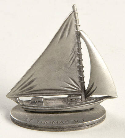 Spoontiques Miniature Figurines Sailboat - St Thomas, Vi - Boxed