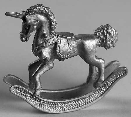 Spoontiques Miniature Figurines Rocking Horse Unicorn - Boxed