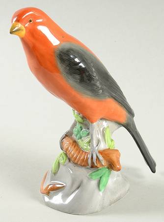 SPode Animals Scarlet Tanager-Red Bird With Black Wing - No Box