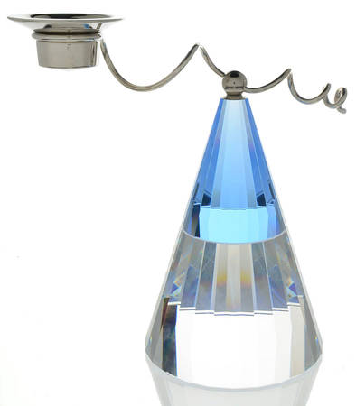 Swarovski Candleholders Aladdin Candleholder-Blue With Metal Hol - Boxed