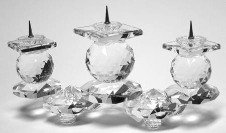 Swarovski Candleholders 115 Candleholder-3 Light Pin Style - Boxed