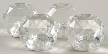 Swarovski Candleholders Global-Small Set Of 4 - Boxed