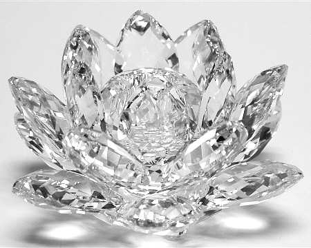 Swarovski Candleholders Medium Water Lily-3 3/4"W - No Box
