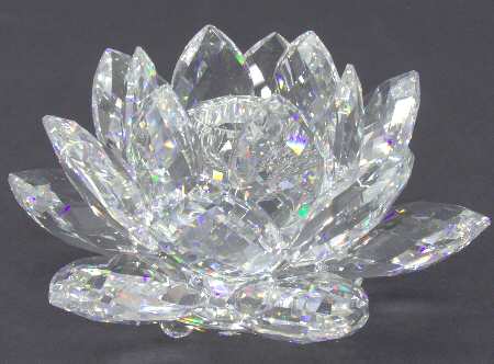 Swarovski Candleholders Large Water Lily-Var 2 - Boxed