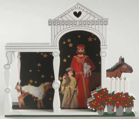 Town Square Nativity-Heartsville Michael Keeping Watch - Boxed