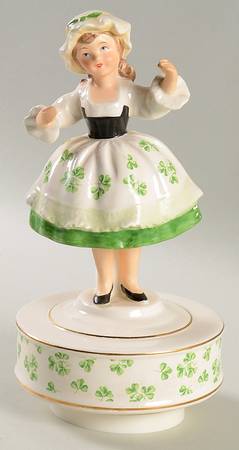 Schmid Music Box Irish Girl-When Irish Eyes Are Smiling - No Box