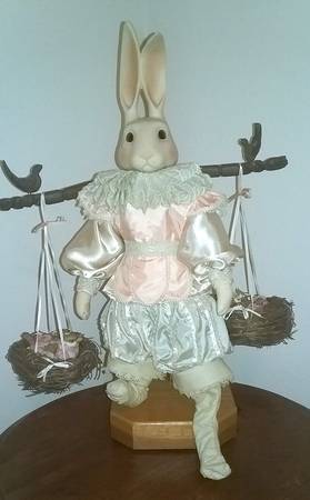 Music Boxes Rabbit With Bird Nest - Boxed