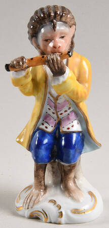 Sitzendorf Figurines Monkey W/ Flute - No Box