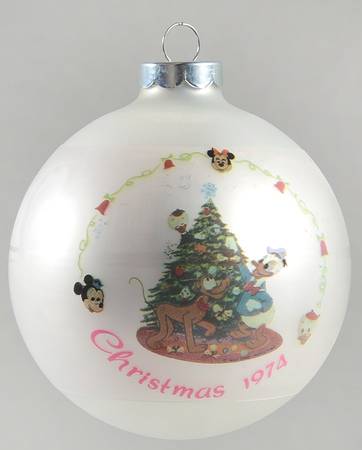 Disney Mickey Ball Ornament 1974 - With Box