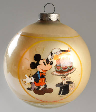 Disney Mickey Ball Ornament 1978 Happy Birthday Mickey - No Box
