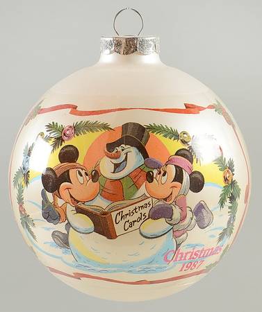 Disney Mickey Ball Ornament 1987 Merry Mouse Medley - Boxed