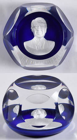 St Louis Paperweights Jimmy Carter - Boxed